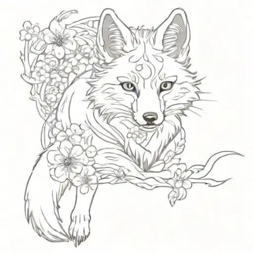 Kitsune And Sakura Fox