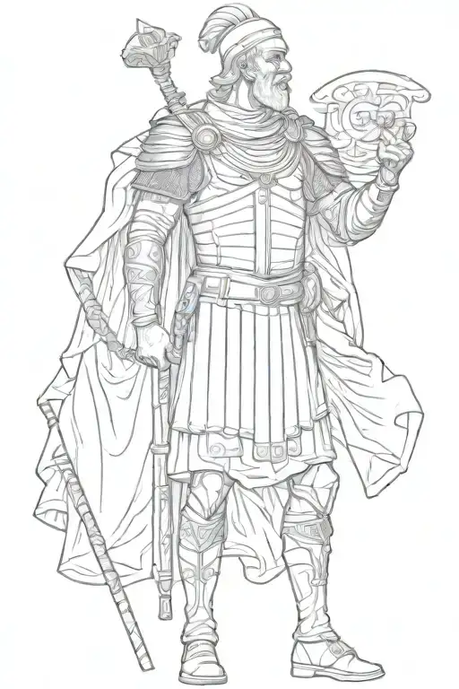 Publius Cornelius Scipio Africanus In A Full Body Statuesque Style In Roman Military Uniforms
