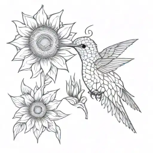 Combine A Hummingbird And A Sunflower With A Crochet Hook In A Unique Design