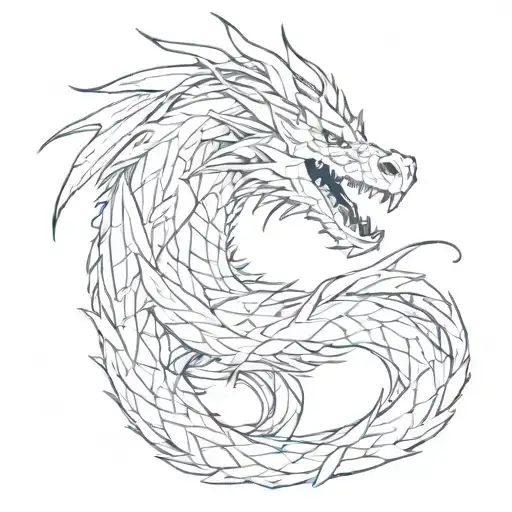 Dragon In Minimalist Style