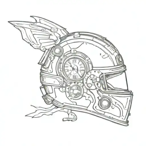 Combine A Vintage Racing Helmet With A Clock Mechanism For A Unique