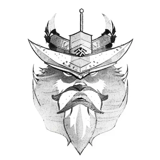 Bearded Viking And Wolf Hat