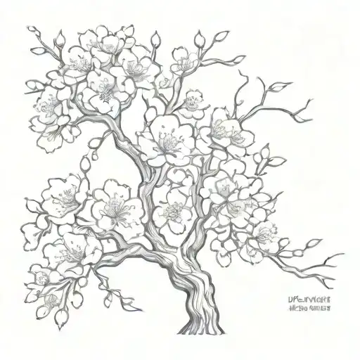 Japanese Cherry Blossom Tree Symbolizing Growth And Achievement