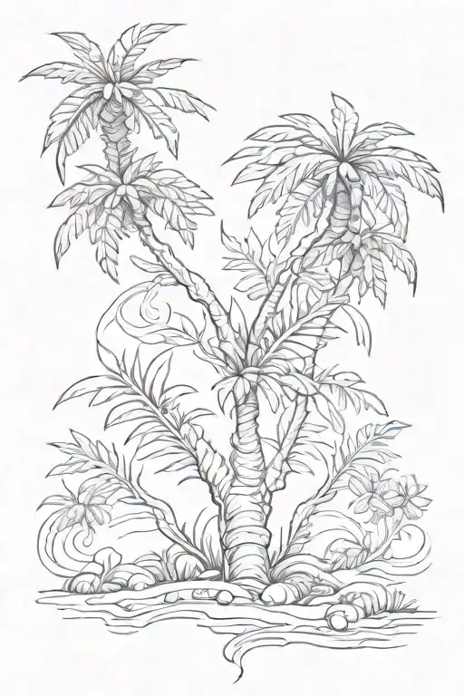 Palm Tree Single Antler