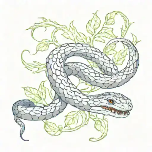 A Snake In Vines