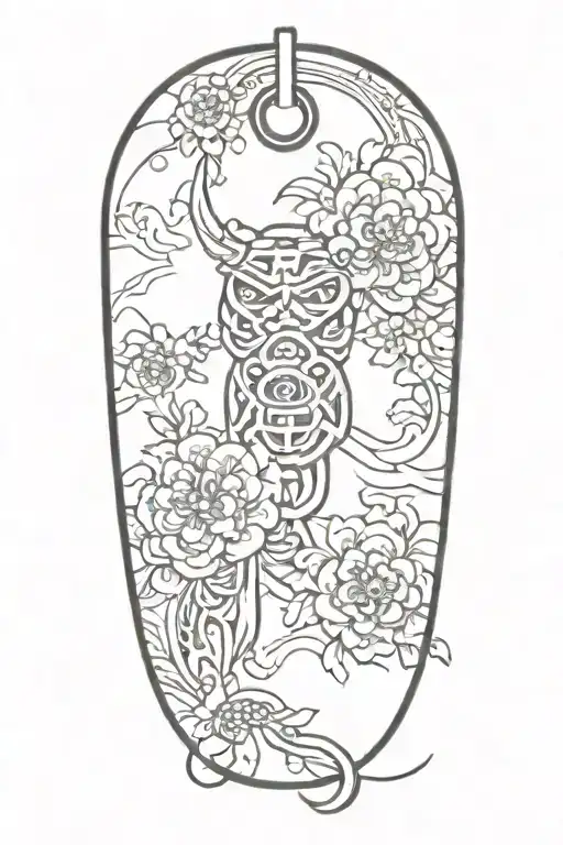 Japanese Rectangular Omamori Charm