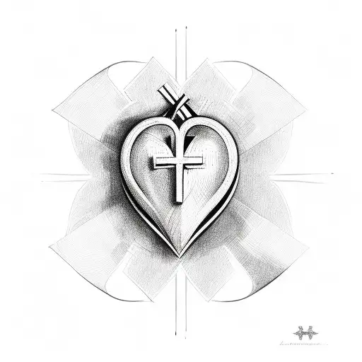 Heart With Christian Cross
