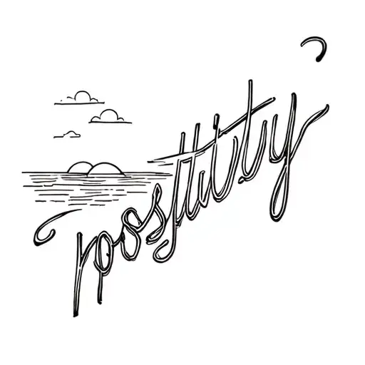 Sunset With Words '' Positivity''