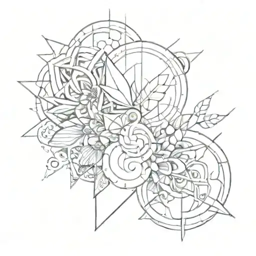 Combine Various Shapes To Create A Unique Abstract Tattoo Design