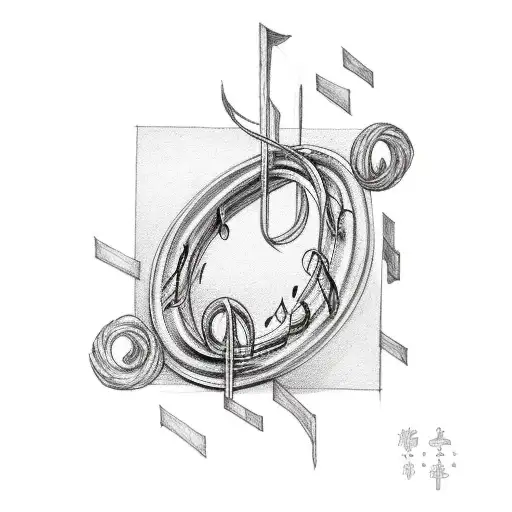 Three Music Notes Intertwined To Represent My Kids