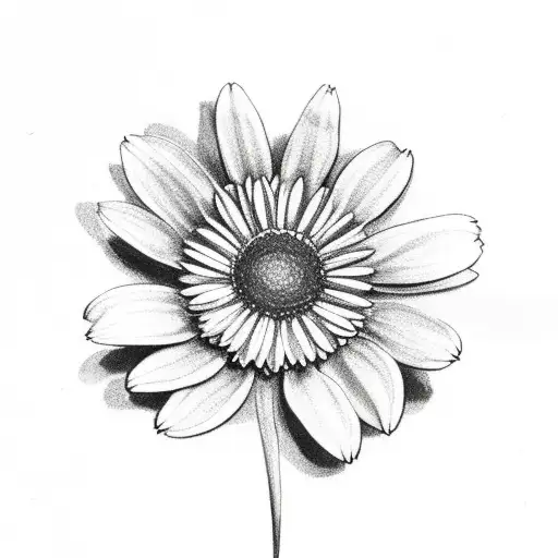 Snake With Daisy Flower