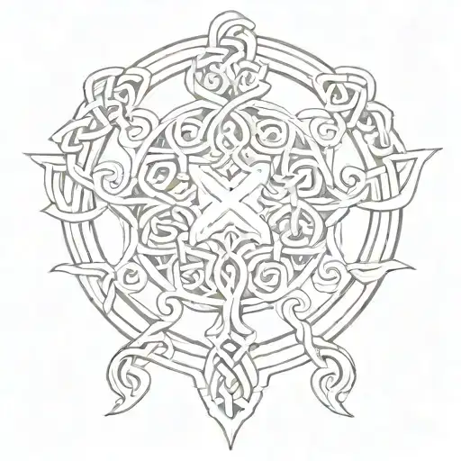 Gallagher Family Crest And Celtic Knot