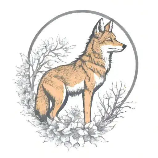 Eidelweiss Sun And Sitting Coyote