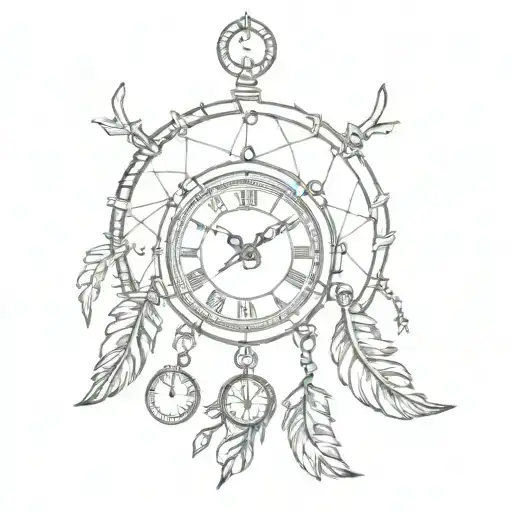 Dreamcatcher With A Clock Inside