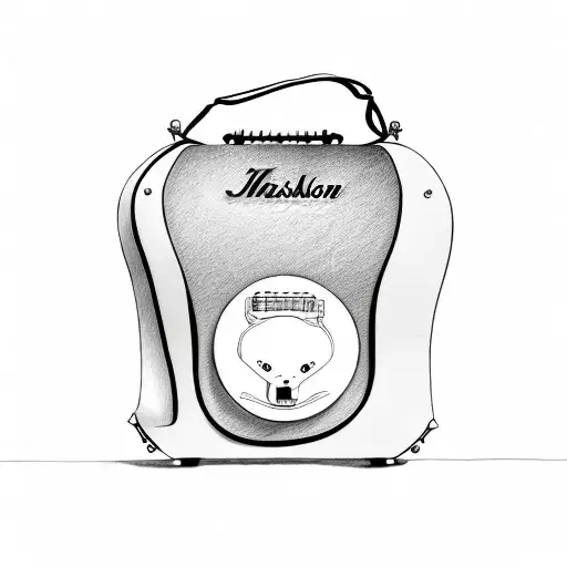 Gibson Guitar In Front Of A Marshall Amp