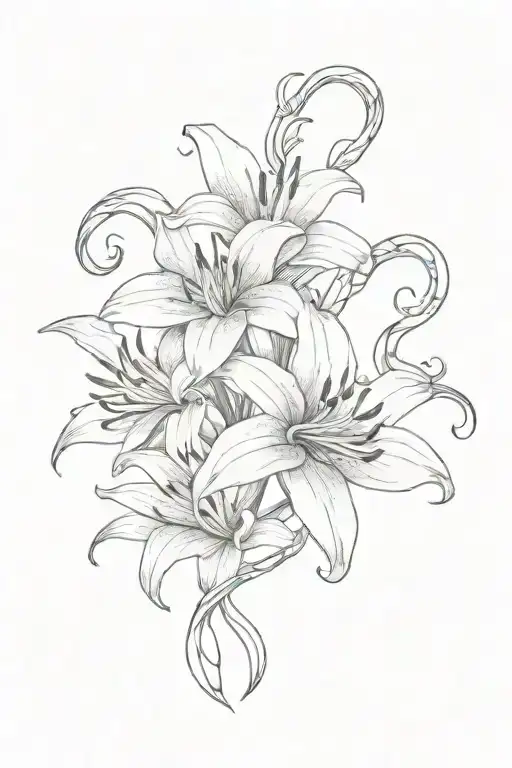 Serpent Slender Feminine Red Lily Downward