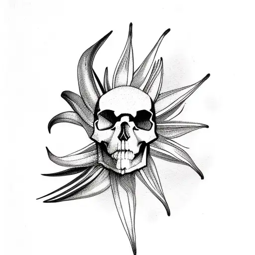 Bird Of Paradise With Skull