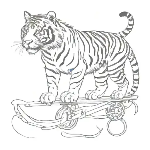 Tiger Riding Pogo Stick