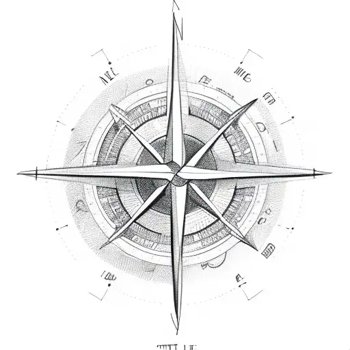 A Sketch-style Illustration Of A Compass With The Words 'Believe In Your Dreams'