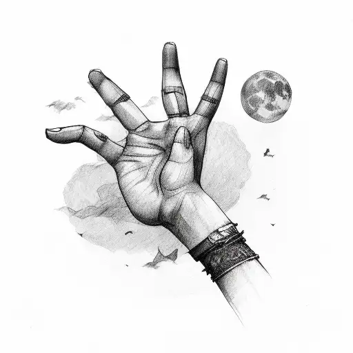 Hand Reaching For The Moon