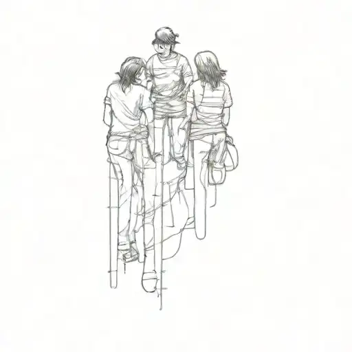 A Group Of People Wearing T - Shirts