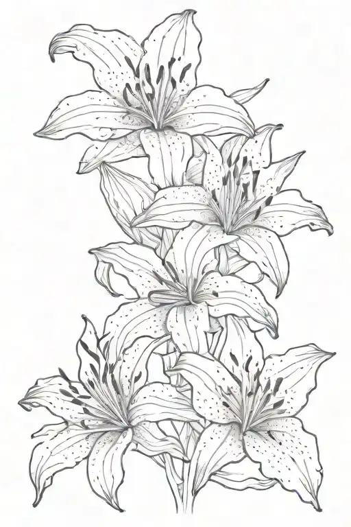 Kinda Fine Line Dotted Delicat Lillies Wrapped