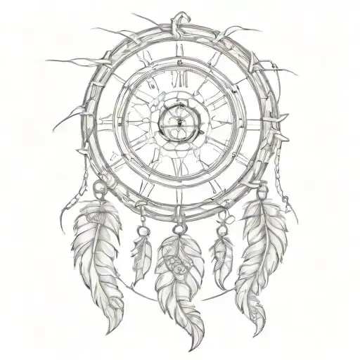 Dreamcatcher With A Clock Inside