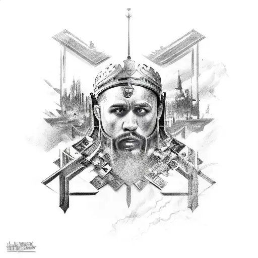 Gladiator Mixed With The Album Cover From Dark Sky Paradise