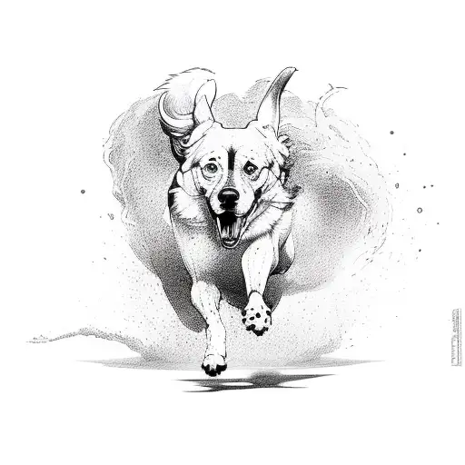 A Guy Running From A Dog