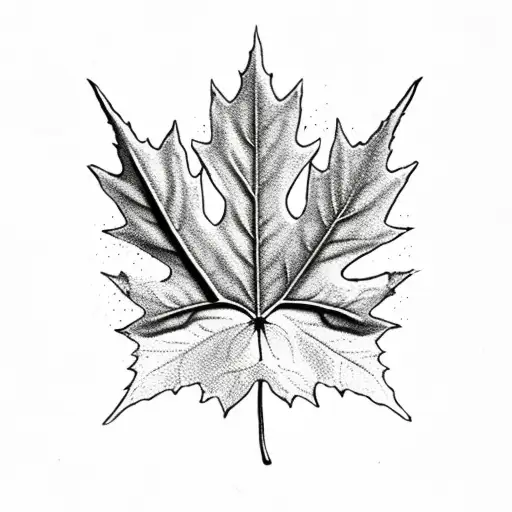 Maple Leaf With Skull