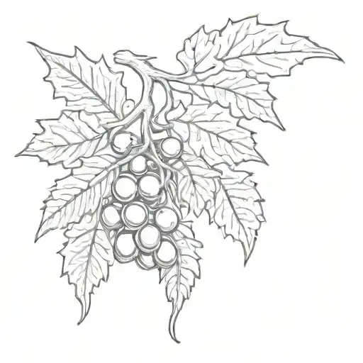 Grape Vine And Fir Cone