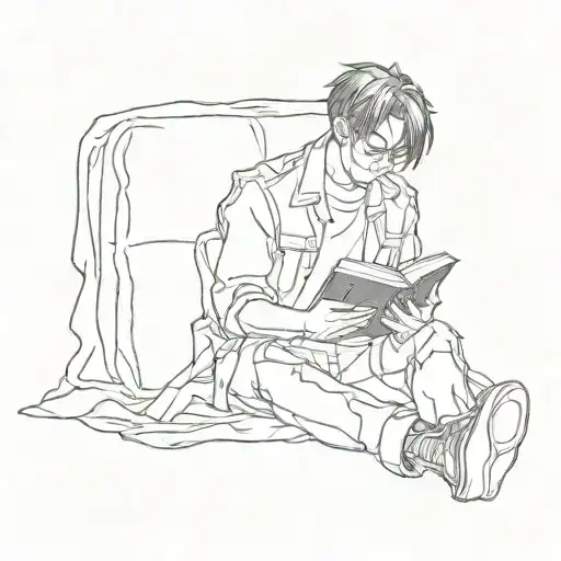 Levi Ackerman Reading A Book