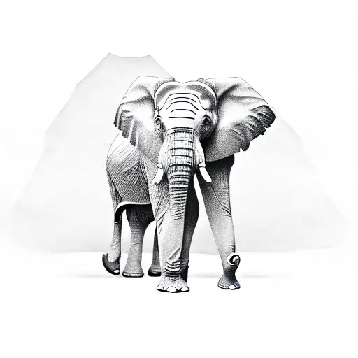 Elephant Outline Silhouette