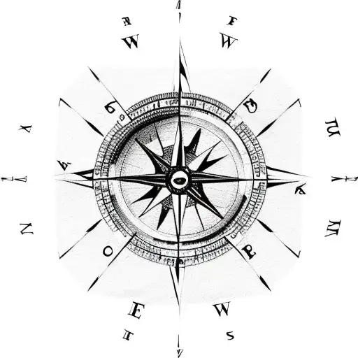 Northwest Indicated Compass On Moon