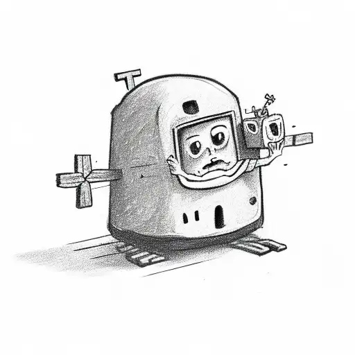The Brave Little Toaster Being Crucified On A Cross
