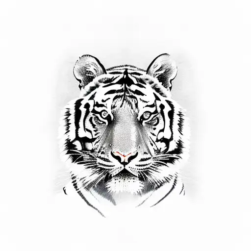 Tiger With The Letters K C L J Hidden Inside