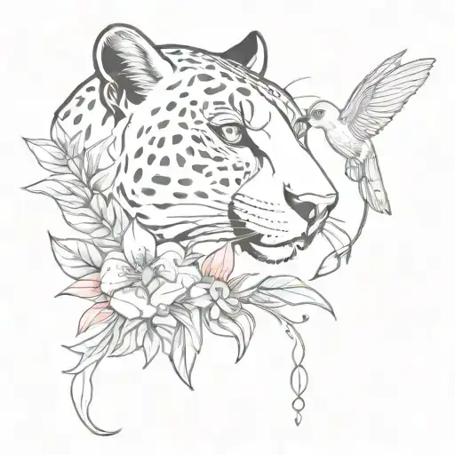 Panther And Hummingbird And