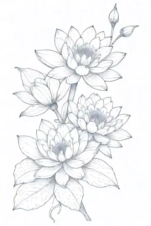 Water Lilly And Snow Drop