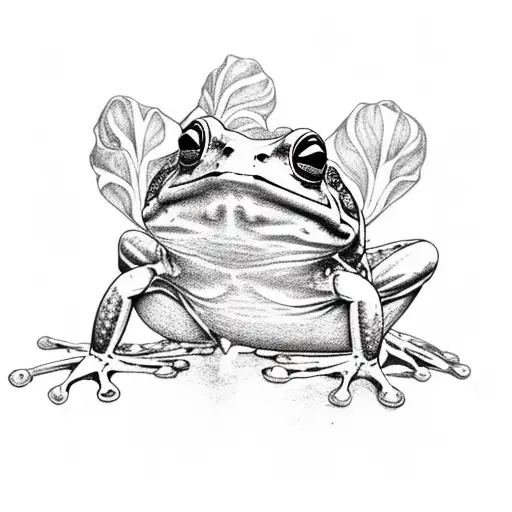 Sampaguita On The Back Of Frog