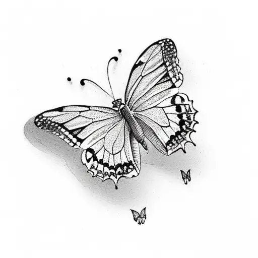 A Butterfly Made Up Of Intricate Travel Stamps