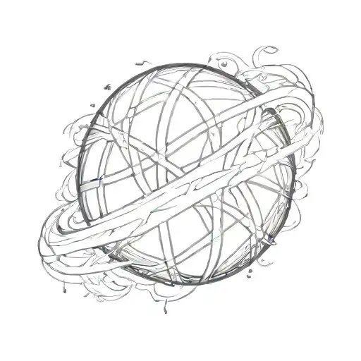 A Basketball With Intricate Gun Designs As The Texture