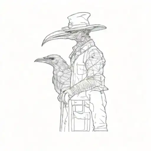 A Man In A Hat With A Bird On His Head