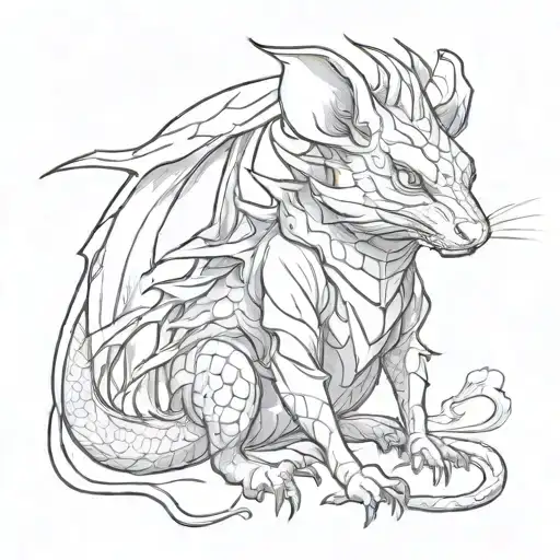 Mouse In A Dragon Costume