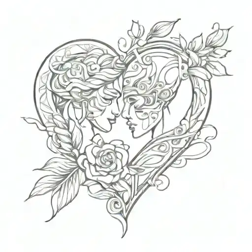 Matching Tattoo That Is A Symbol Of Love And Relationship