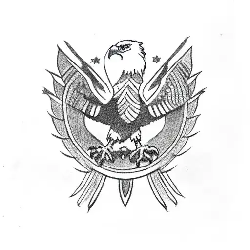 Eagle With Turkey Flag