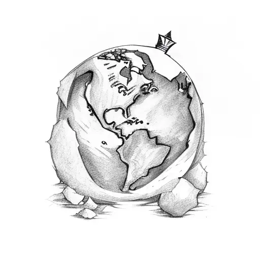 Earth With A Crown On Top