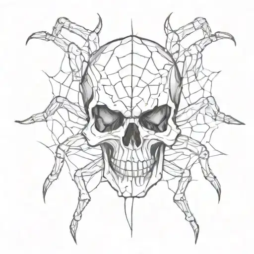 A Skull With Spider Legs