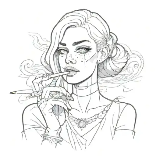 Evil Girl With A Cigarette