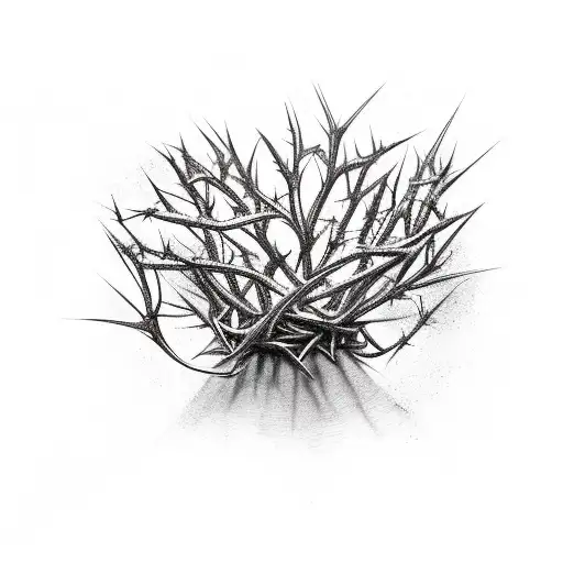 A Trap Rap Artist With A Crown Made Of Thorns