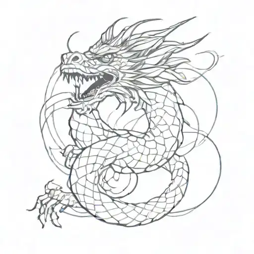 A Geometric Design Inspired By A Chinese Dragon's Scales
